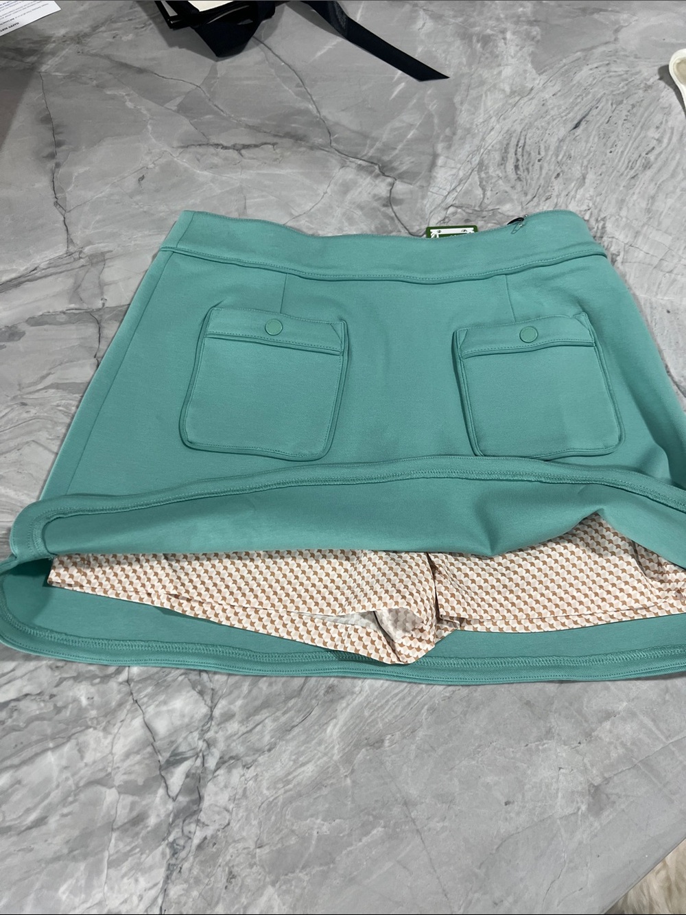 A. Putnam, Teal/Green/Jade Pocket Mini Skirt - Women's Skirt - Picture 6 of 7